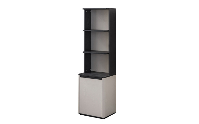 White-black Bookcase Designer Bookshelf Children Standing Shelf