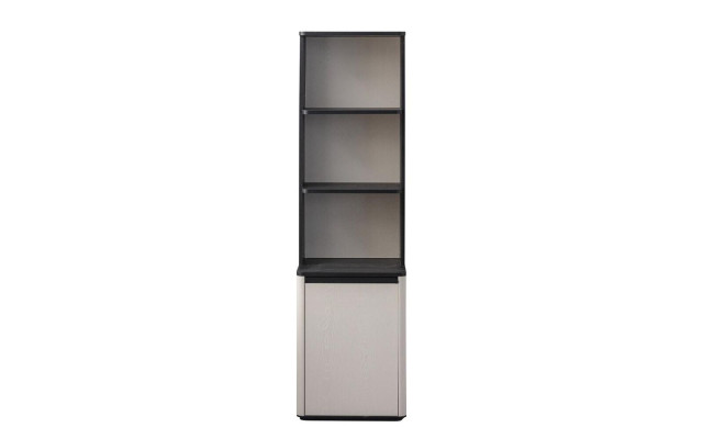 White-black Bookcase Designer Bookshelf Children Standing Shelf