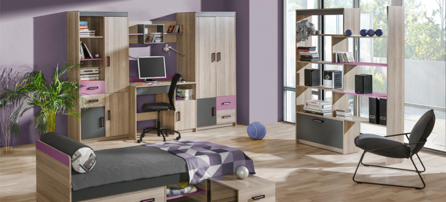 Wardrobe Wardrobe Wall Unit Bedroom Youth Room Choice of color new