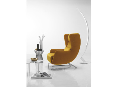 Armchair Seat Single Seater Design Yellow Upholstery Living room Furniture Wing Chair Prianera