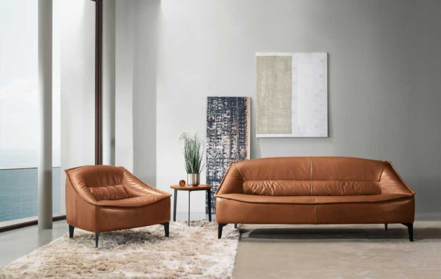 Armchair Upholstery Seater Modern Design Leather Relax Armchair Lounge Luxury Living room