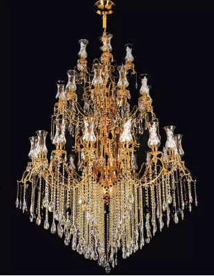 Chandelier Crystal Living room Ceiling light Large Villa Lamps 160x280
