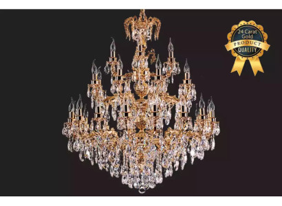 Modern Chandelier Light fixture classic luxury Living room Brass Crystal