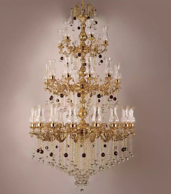 Luxury Ceiling light Gold Chandelier Ceiling lamp Luster Crystal 130x280cm