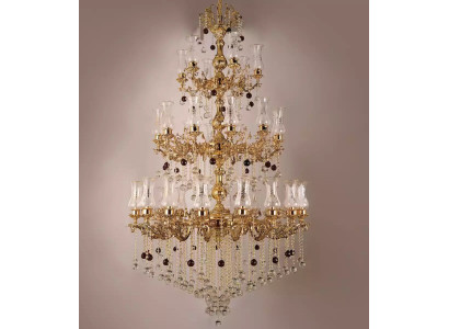 Luxury Ceiling light Gold Chandelier Ceiling lamp Luster Crystal 130x280cm