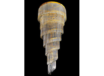 Chandelier ceiling pendant KristAll Luster Golden Living room Light fixture