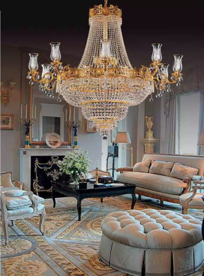 Luxury Ceiling light Chandelier Ceiling lamp Luster Gold Crystal Lamp