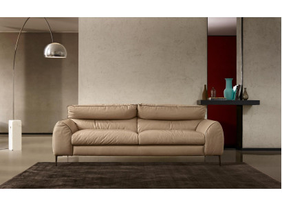 Living room Leather Sofa Beige Two-seater Design Sofas Upholstery Sofas 2 Seat Prianera
