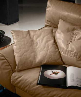 Living room Leather Sofa Beige Two-seater Design Sofas Upholstery Sofas 2 Seat Prianera