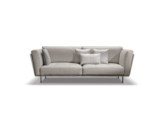 Luxury Sofa 3 Seater Couches Sofas Upholstered Couch Fabric Modern Beige Three Seater