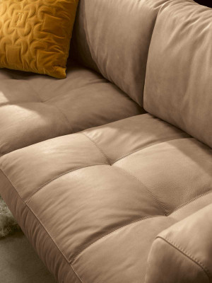 Luxury Sofa 3 Seater Couches Sofas Upholstered Couch Fabric Modern Beige Three Seater