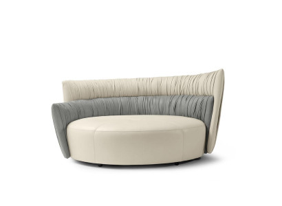Round Sofa Two-seater Sofa 2 Seat Design Sofas Upholstery Prianera Seat Leather Couch