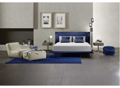 Double bed Beds Bed Frame Bed Wood Bedroom Blue Classic Prianera new