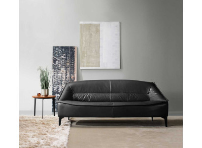 Three Seater Luxury Sofa 3 Seater Sofas Seat Leather Design Couch Furniture Style Black
