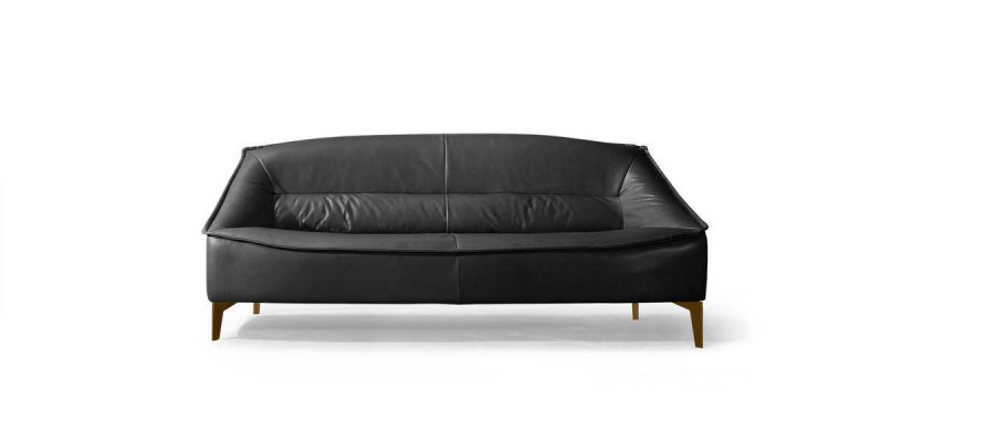 Three Seater Luxury Sofa 3 Seater Sofas Seat Leather Design Couch Furniture Style Black