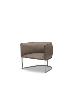 Luxury Design Furniture Gray Prianera Style Design Leather Armchair Living room Lounge