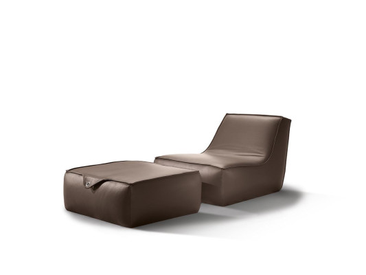 Design Armchair Stool Luxury Single Seater Modern Gray Leather Furniture Single Seater Prianera