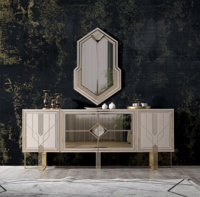 Chest of drawers with Mirror Sideboard Sideboards Wood Wardrobe Furniture Chests of drawers new