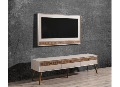 Suite Wall unit TV stand TV cabinet Lowboard Sideboard TV frame Wood
