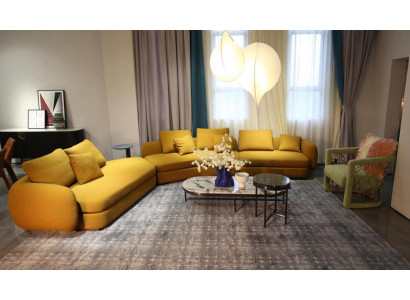 Living room Luxury Furniture Corner sofa L-shape Couch Design Upholstery Textile