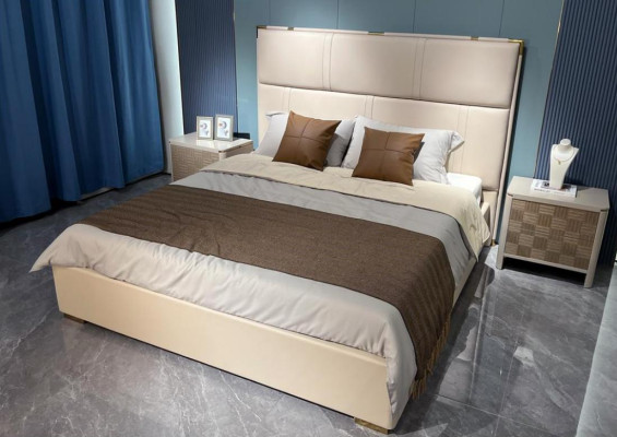 Bedroom Set Bed 2x Bedside table Design Modern Luxury Beds 3pcs