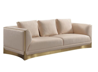 Sofa 3 Seater Sofas Living room Luxury Style Modern beige Couch Furniture