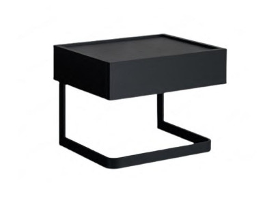 Bedroom Bedside table Black Stylish from Wood and stainless steel new