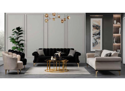 Luxurious Sofa Set 3+2+1+1-Seater Set Sofa Armchair Set Fabric Set for Living Room