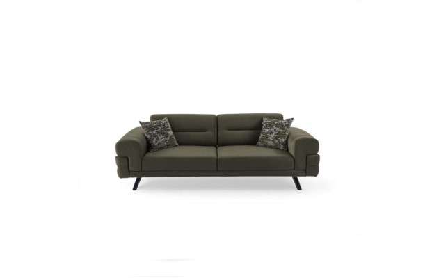 Dark green three-seater Living room Textile couches Stylish 3-seater
