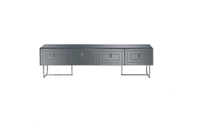 Gray lowboard exclusive s TV cabinet board living room glass wardrobe 4 doors