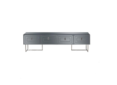 Gray lowboard exclusive s TV cabinet board living room glass wardrobe 4 doors