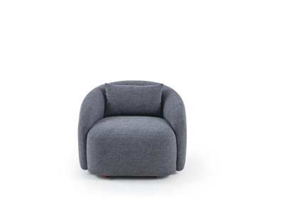 Gray Armchair Relax Chair Lounge Armchair Textile Upholstery Single Seater Furniture