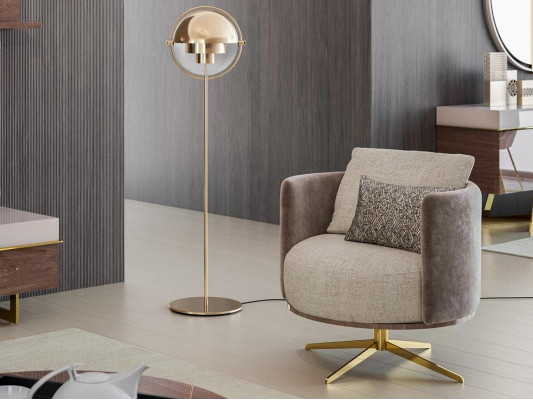 Innovative designer armchair for modern living room furniture made from high-quality imitation leather