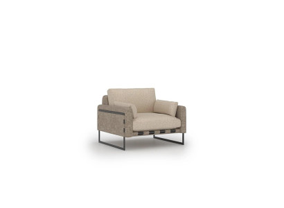 Living room Armchair Beige Furnishings Luxury Seat Textile Design Upholstered Armchair new