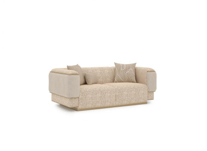 Luxury Living room Furniture Sofa Couch Two-seater Beige Sofas Upholstered furniture