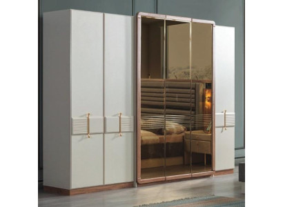 White Wardrobe Designer Wood Wardrobe Bedroom Glass Cabinet