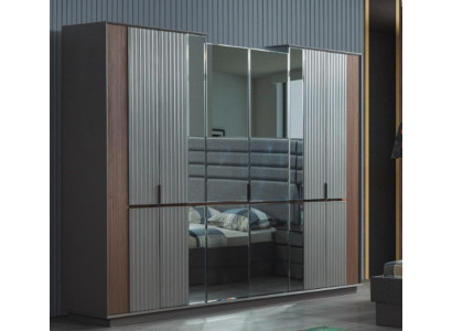 Modern Glass Cabinet Luxury Clothes Cabinets Bedroom Wood Furniture new