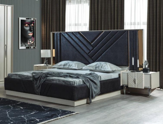 Blue's Bed Designer Bed frame Bedroom Furniture Luxury Bedside tables