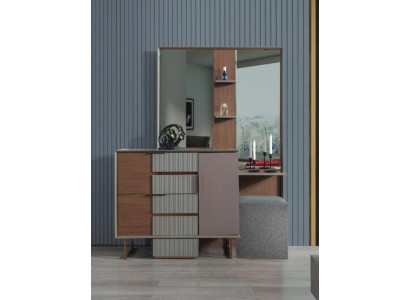 Modern Bedroom Suite Dressing table with Mirror Stool 3-piece set