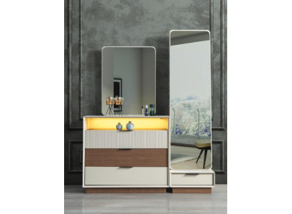 Bedroom Designer Chest of drawers with Mirror LED Lighting Wood Furniture