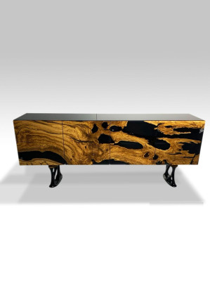Sideboard Chest of drawers Epoxy resin Brown Living room Wood Chests of drawers Sideboard