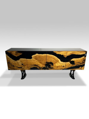 Sideboard Chest of drawers Epoxy resin Brown Living room Wood Chests of drawers Sideboard