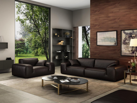 Black Sofa set Luxury 3+1 Seater Leather Couches Living room Furniture