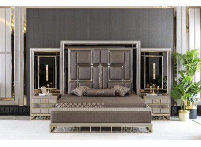 Bed Brown Elegant Bedroom Design Beautiful Luxury Double Beds