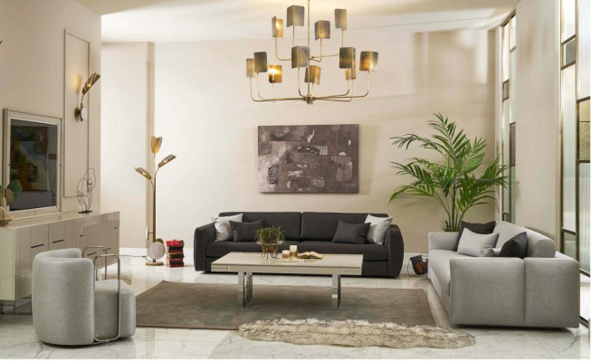 Sofa set fabric sofa complete e sofa upholstered sofas gray set 4 pieces new