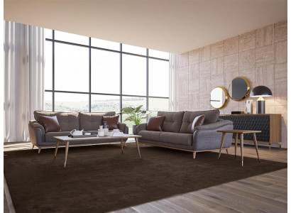 Sofa set 3-piece Armchair Modern 2x Sofa Couch three-seater Upholstered furniture Living room