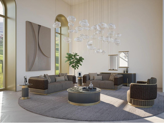 Living room Upholstered furniture Sofa Set Two-seater Three-seater Sofa Couch Luxury Armchair