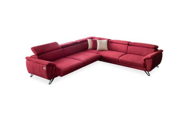 Red L-shape Corner sofa Luxury Living landscape Upholstered furniture Living room Couch