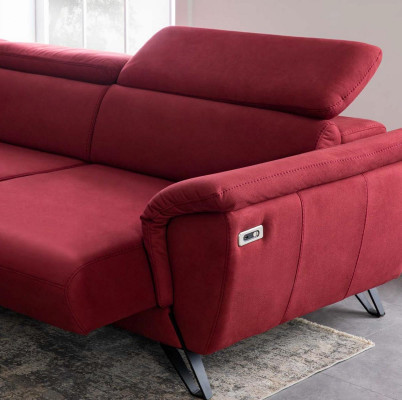 Red L-shape Corner sofa Luxury Living landscape Upholstered furniture Living room Couch