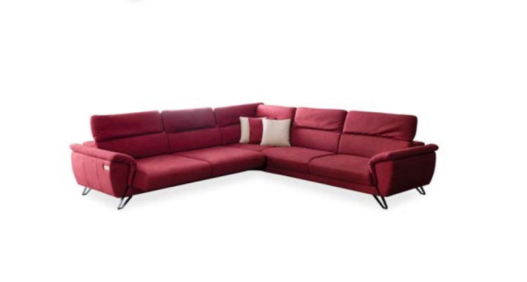 Red L-shape Corner sofa Luxury Living landscape Upholstered furniture Living room Couch